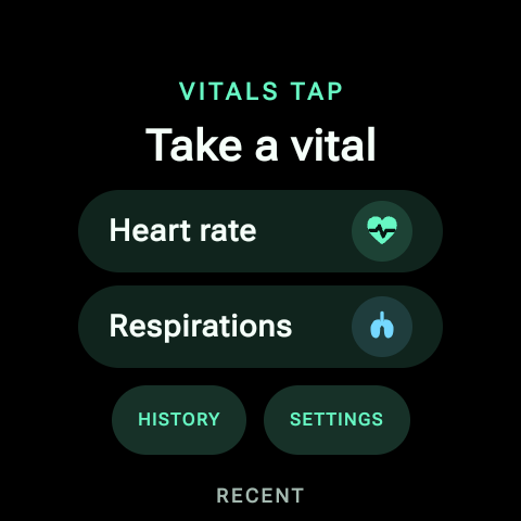 choosing heart rate or respirations